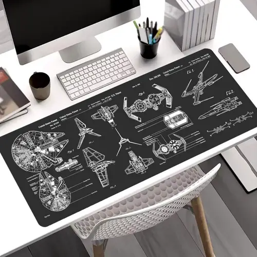 Alfombrilla de ratón modelo de avión, alfombrilla de ratón grande para juegos XXL, alfombrillas de ratón antideslizantes con borde cosido, teclado para Gamer, portátil, tableta, alfombrilla para PC