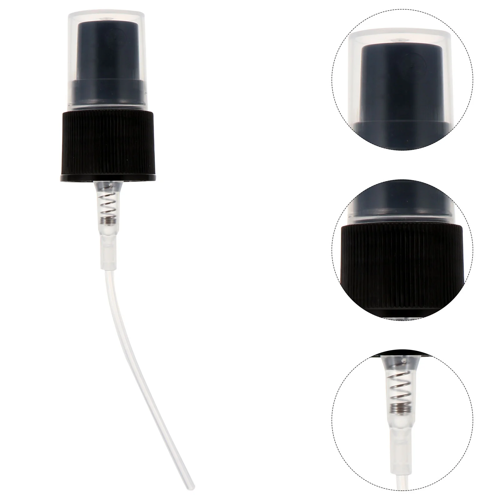 20 Pcs Spray Bottle Pump Tops Alcohol Head Bottles Replacement Sprayer Nozzle Black Plastic