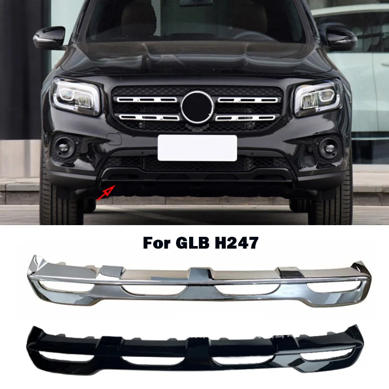 A2478855801 Front Bumper Lip Chrome Chromium Trim Spoiler Diffuser For Mercedes Benz GLB Class H247 W247