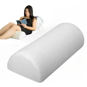 Comfort Bolster almohada para las piernas y la cabeza de espuma de memoria de la cabeza cubierta de algodón almohada lumbar para almohada de semi roll 6 Mejores almohadas de carrocería de testes de ventas - №3