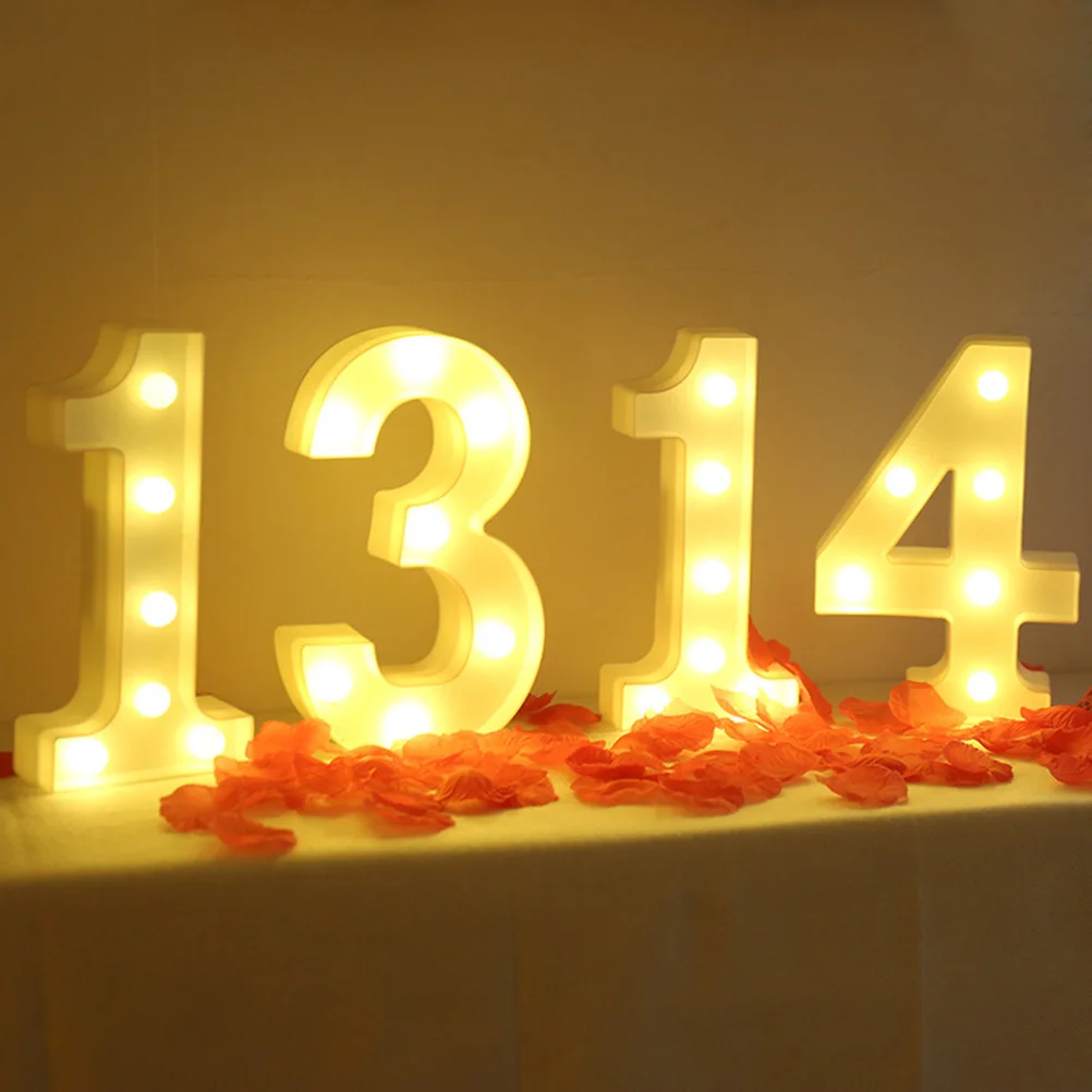 

Led Number Lights Light Up Number Sign Night Light For Wedding Birthday Party Home Bars Cafes Decoration Durable Material