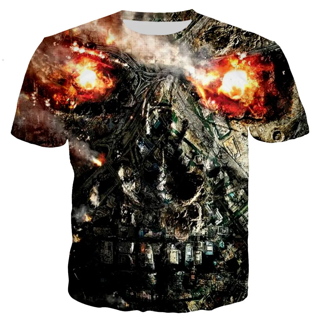 Terminator 3D Print T-Shirts Men Women Casual Fashion Streetwear Oversized Short Sleeve T Shirt Harajuku Kids Tees Tops Clothing