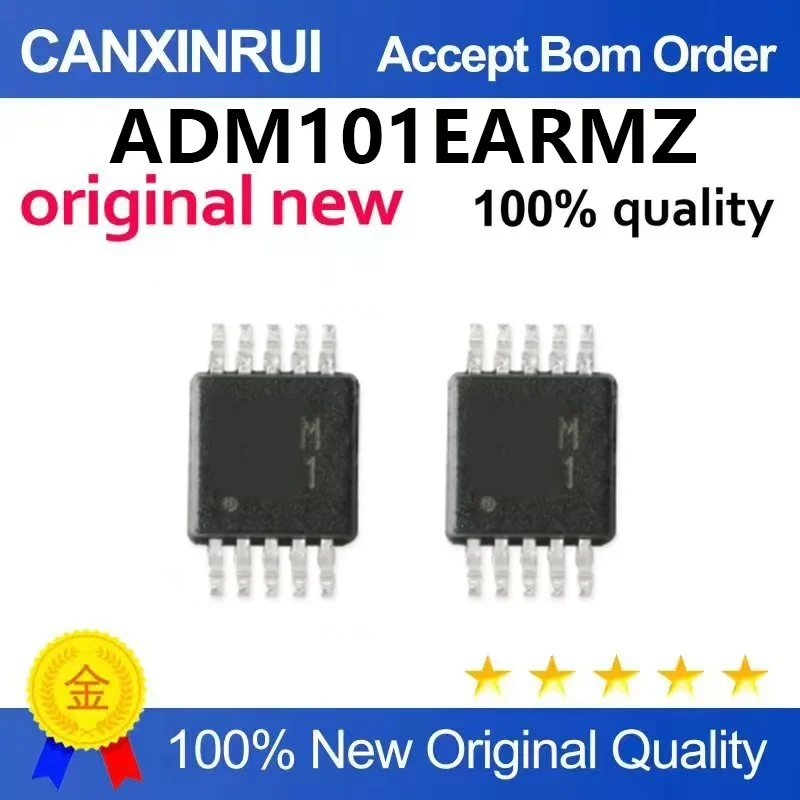 (5pcs-100pcs)Original genuine ADM101EARMZ silk screen M1 package MSOP-10 transceiver IC chip