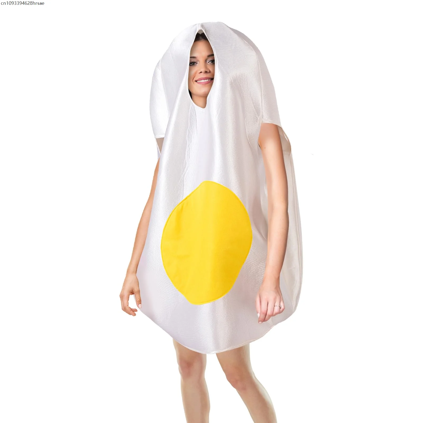 2025 New Arrival Food Theme Cosplay Women Fried Egg Holloween Dress Up Men Egg Costume