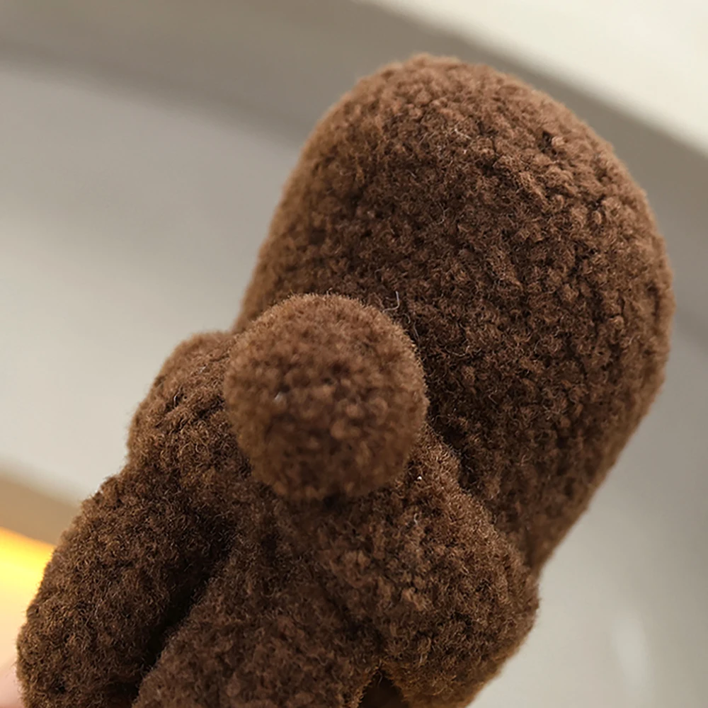 لطيف أرنب أحذية الشتاء للفتيات سميكة الدافئة الأطفال أفخم الأحذية المضادة للانزلاق مبطن الأحذية موضة أحذية الثلوج للأطفال #2