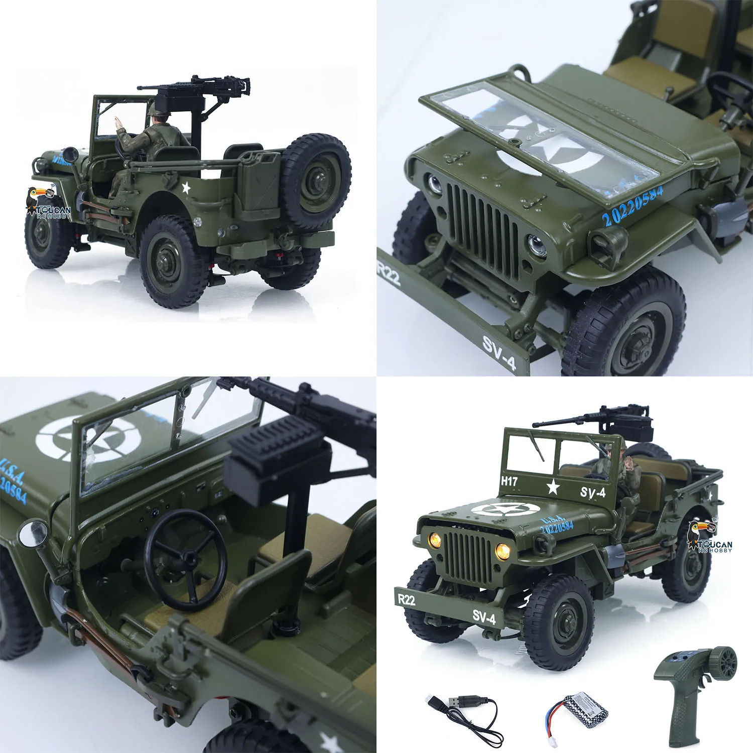 

Игрушка 1/16 4*4 RTR с дистанционным управлением Внедорожные автомобили Автомобиль Электрический радиоуправляемый военный грузовик Модель Металлический корпус автомобиля Приводные валы Световая система
