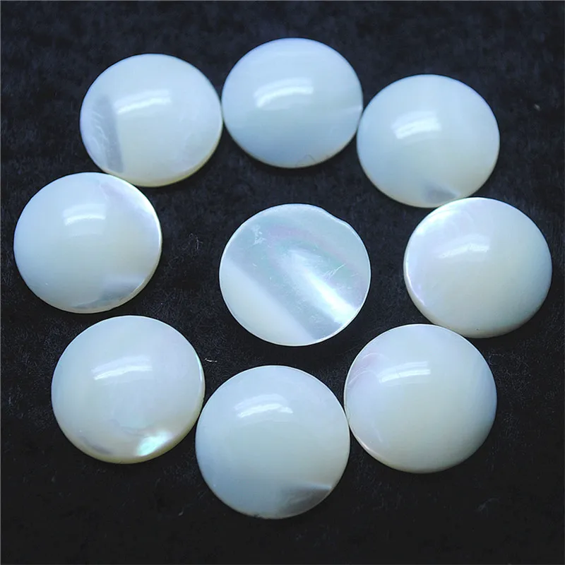 6PCS Natural Sea Water Shell Cabochons Pearl Cabs Round Shape 16MM DIY Jewelry Accessories Free Shippings