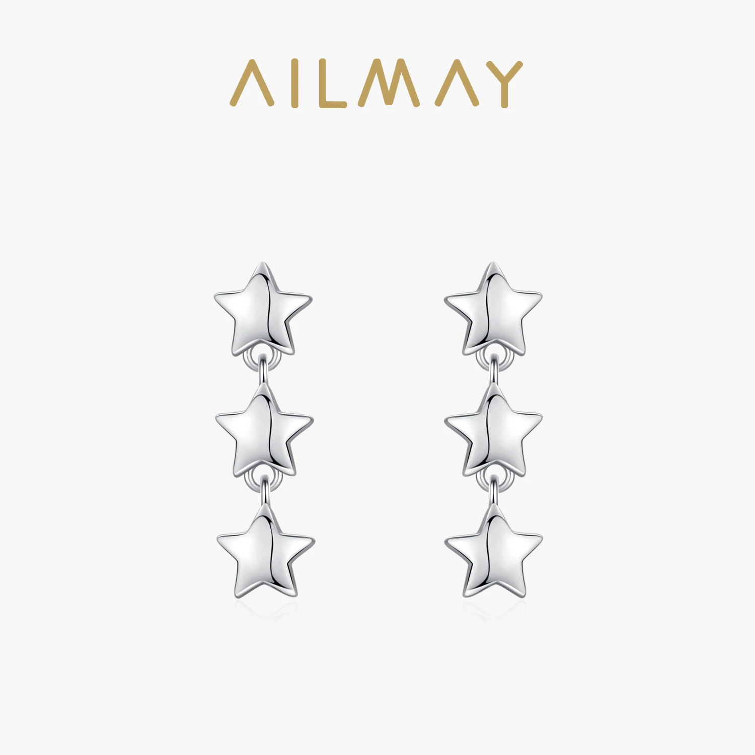 

Модные женские серьги из серебра 925 пробы с тремя звездами