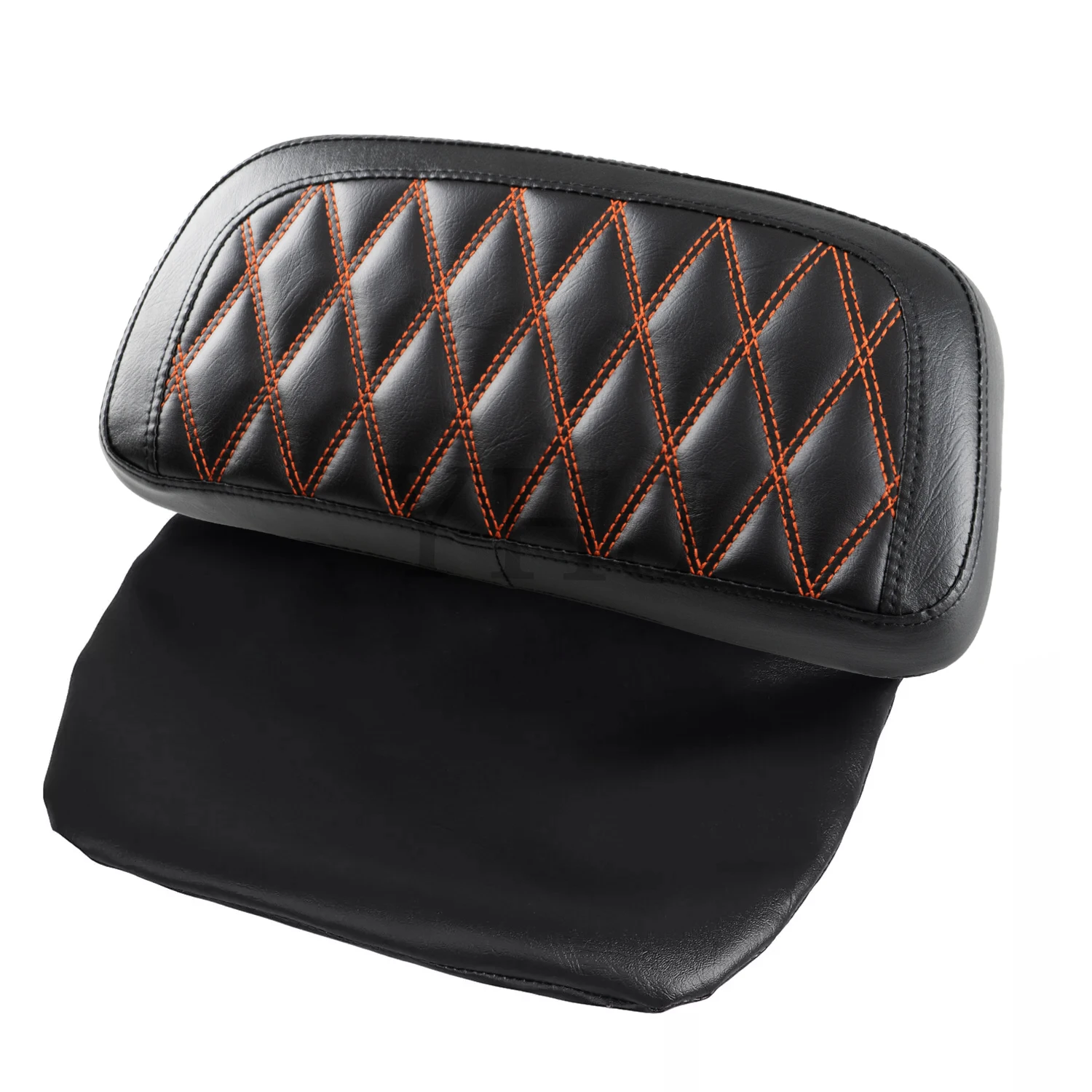 

Motorcycle Razor Chopped Tour Pak Pack Trunk Backrest Pad For Harley Touring Street Tri Glide Road King 2014-Up Black PU Leather