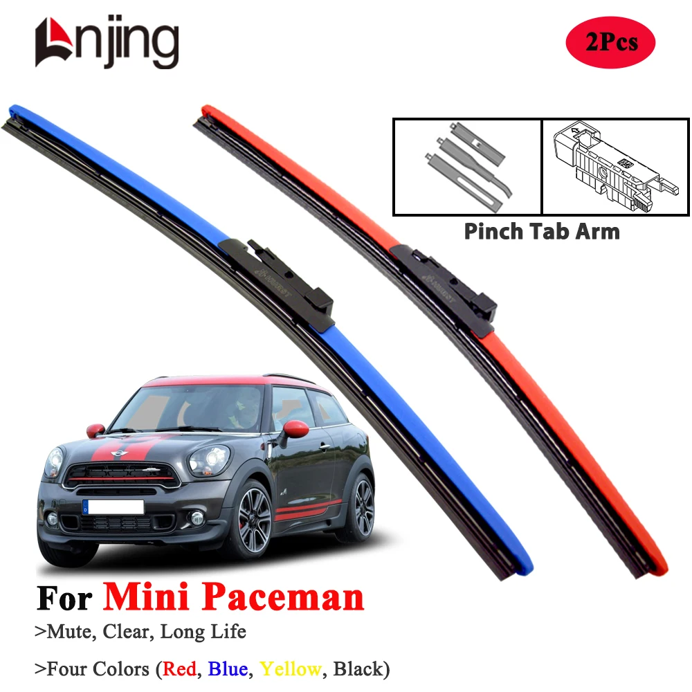 

LNJING Colorful Wiper Blades For BMW Mini Paceman John Cooper Works ALL4 Hatchback R61 2012-2016