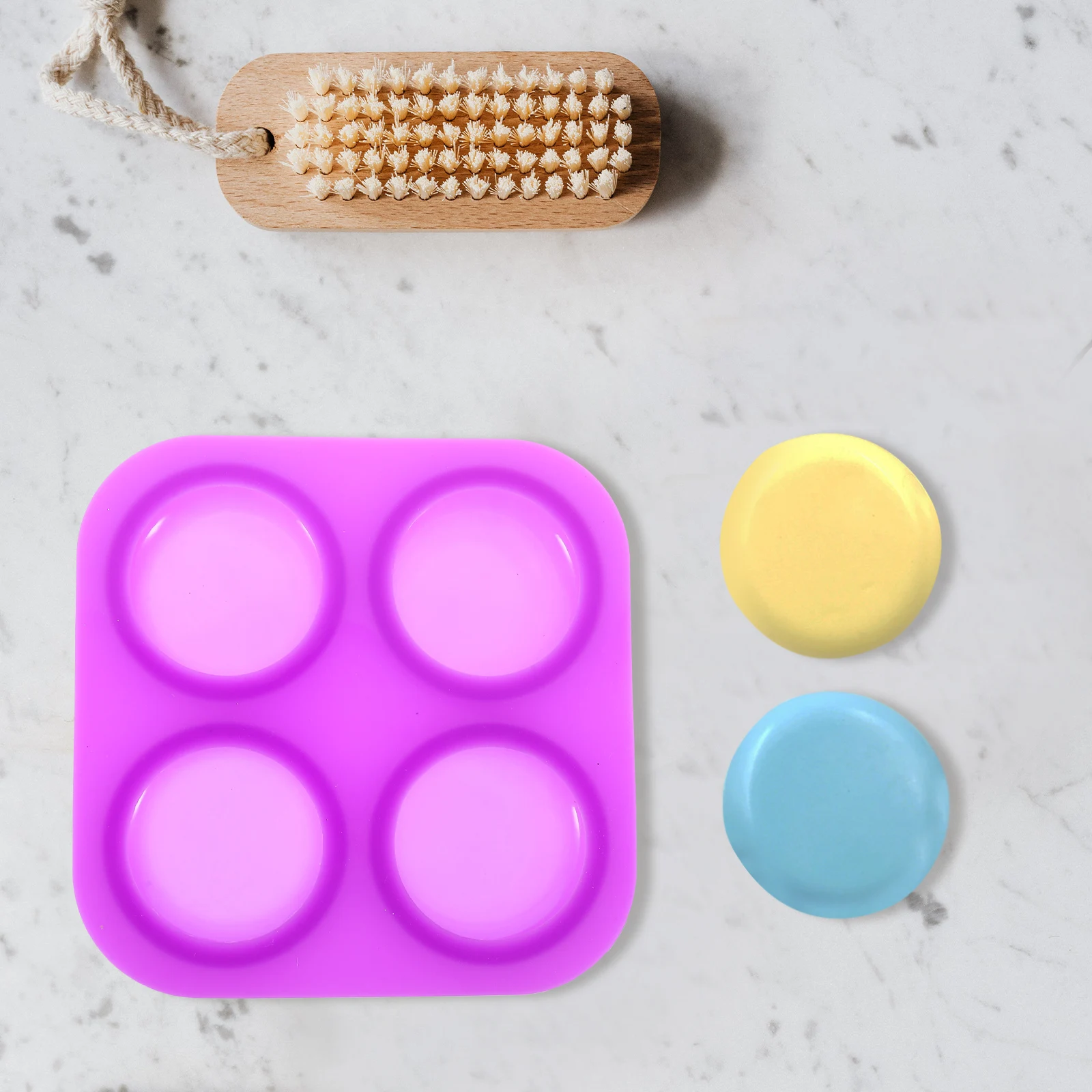 

2Pcs Silicone Soap Molds H made Craft Tool Vibrant Color Safe Skin Friendly Cake Dishes Bar Silica Gel Mold