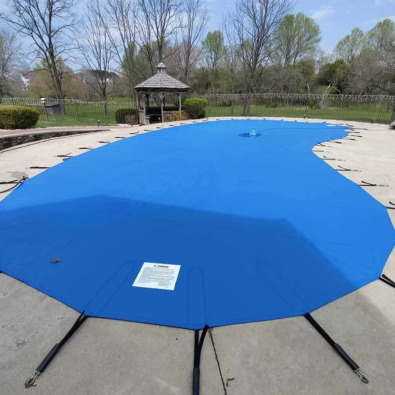 Mesh high-strength solid swimming pool cover for swimming pool winter safety cover