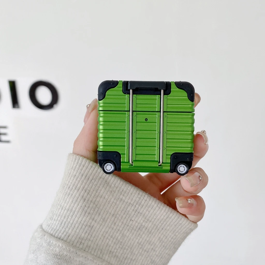 

For AirPods 4 Pro or Pro 2 Earphone Case Advanced Creative Stereoscopic Trolley Case with Holder Ring Cover
