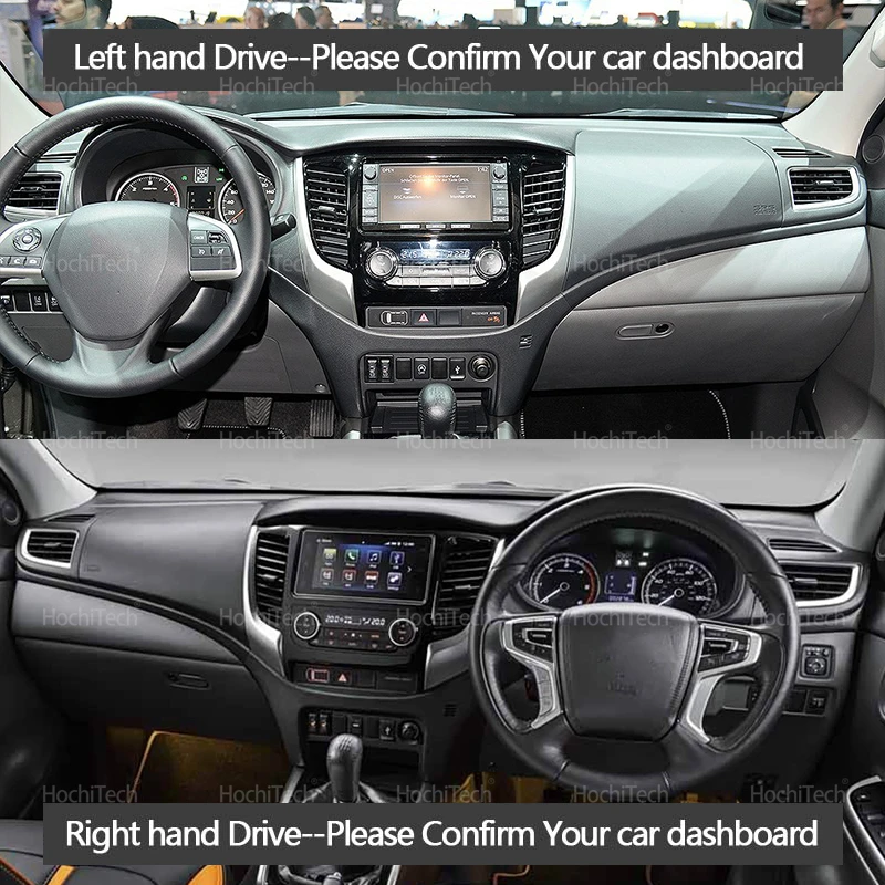 مكافحة القذرة حصيرة وسادة ظلة داشمات حماية اكسسوارات السيارات غطاء لوحة القيادة لميتسوبيشي L200 تريتون سترادا KJ KK KL 2015-2020