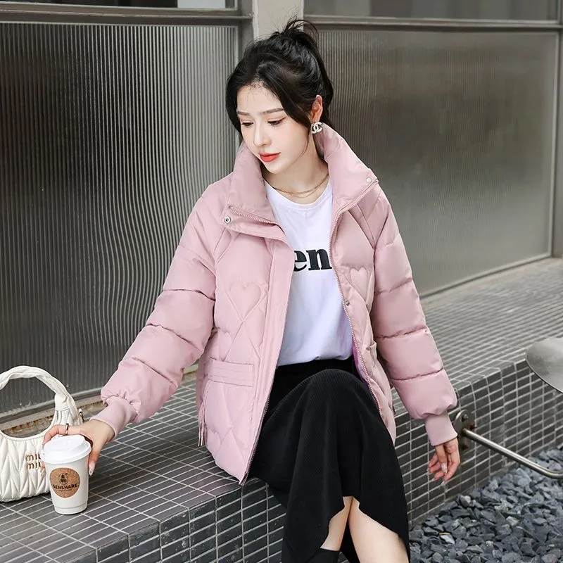 2023 New Women Down Cotton Coat Winter Jacket Short Parkas Loose Thick Outwear Leisure Time Given To Philandering Overcoat