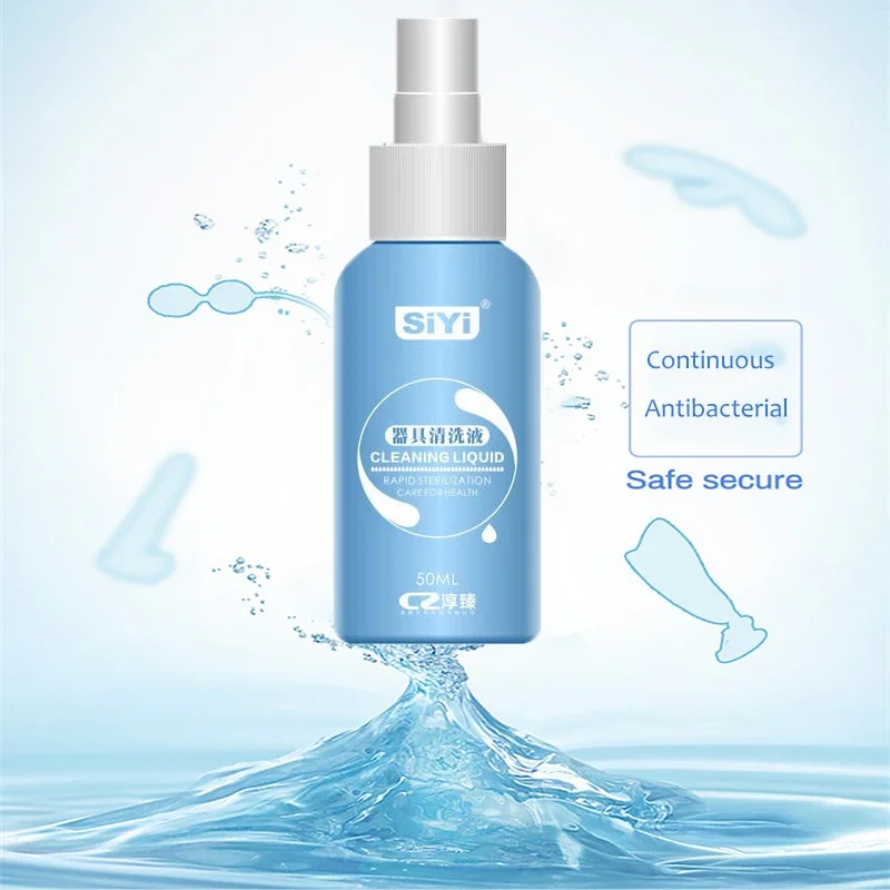 50ml Antibacterial Toy Cleaner Disinfection Liquid for Sex Vibrator Body Safe Cleaning Spray Bottle Sex Products Sterilization