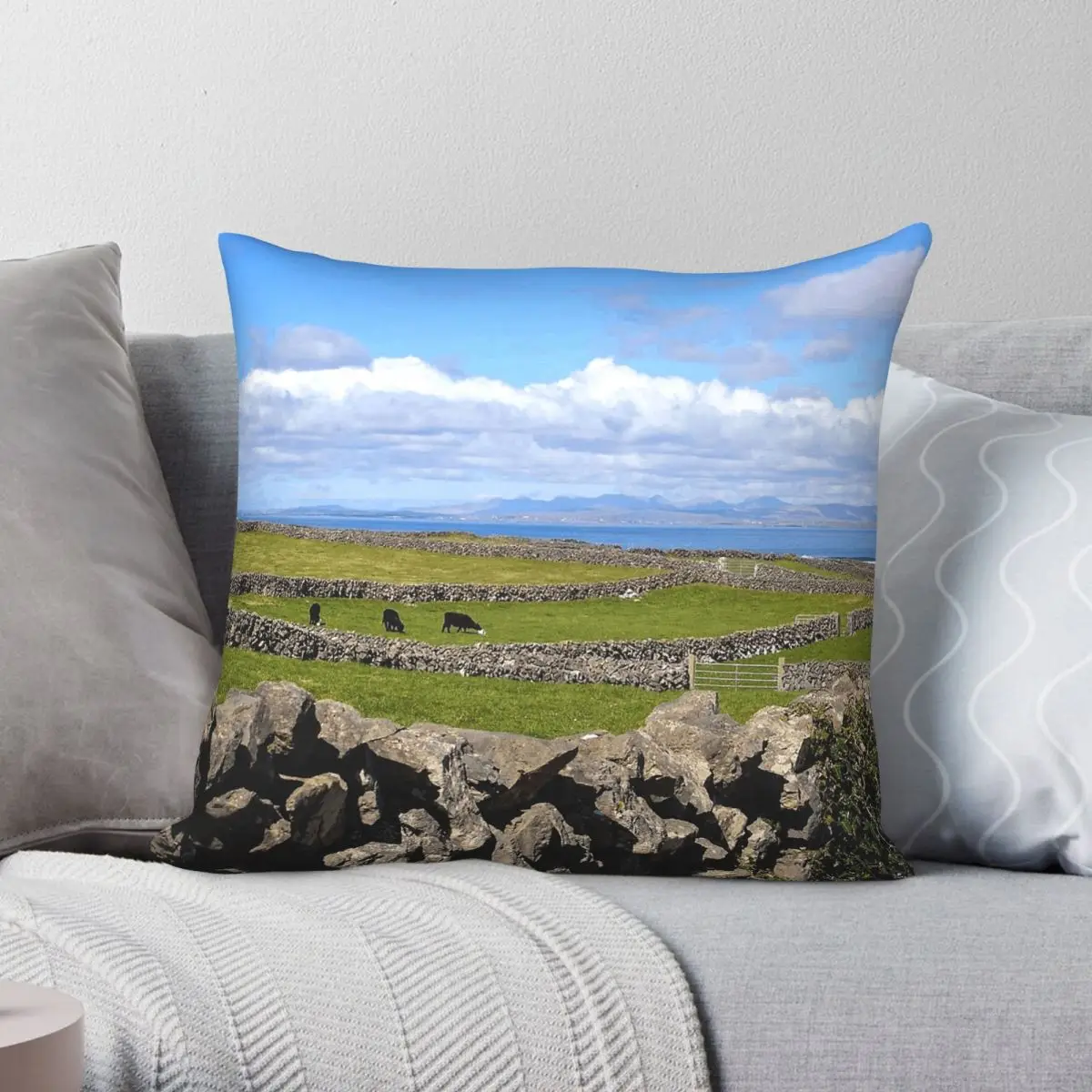 Inishmore Islands Galway Ireland Pillowcase Polyester Linen Velvet Creative Zip Decorative Throw Pillow Case Car Cushion Cover