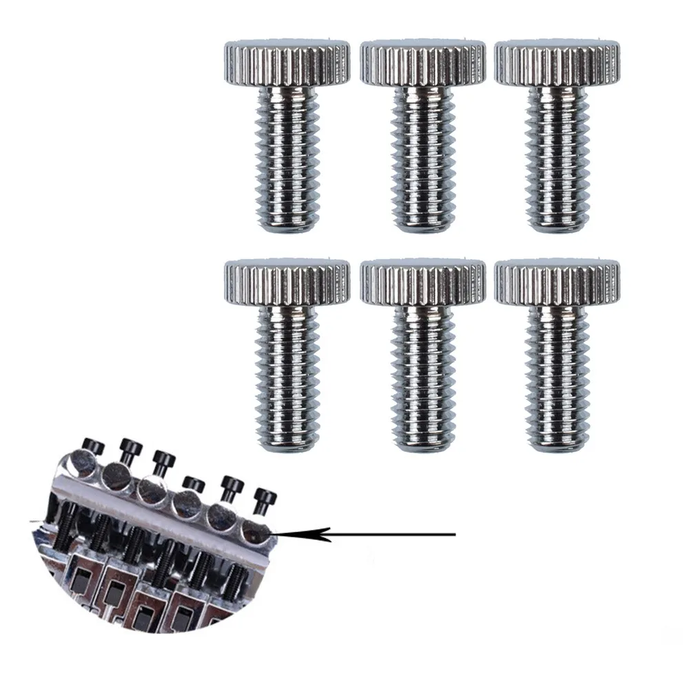 Set of 6 pcs Electric Guitar Tremolo Bridge Fine Tuning Screws for Floyd Rose Tremolo Systems Replacement Mounting Hardware