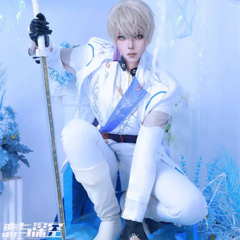 

Love and Deepspace Shen Xinghui Light Hunter Cosplay Costume Full Set Uniform Props Accessories Halloween Carnival Party HCos