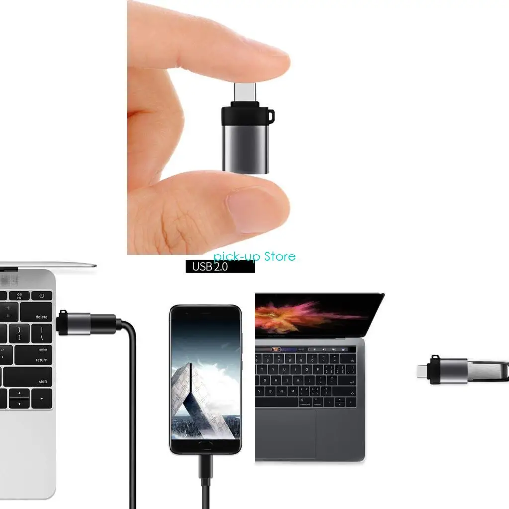 

Q5WA USB C to USB Adapter, USB C to USB Adapter USB Hub Keyboard U Disk Data Transmission