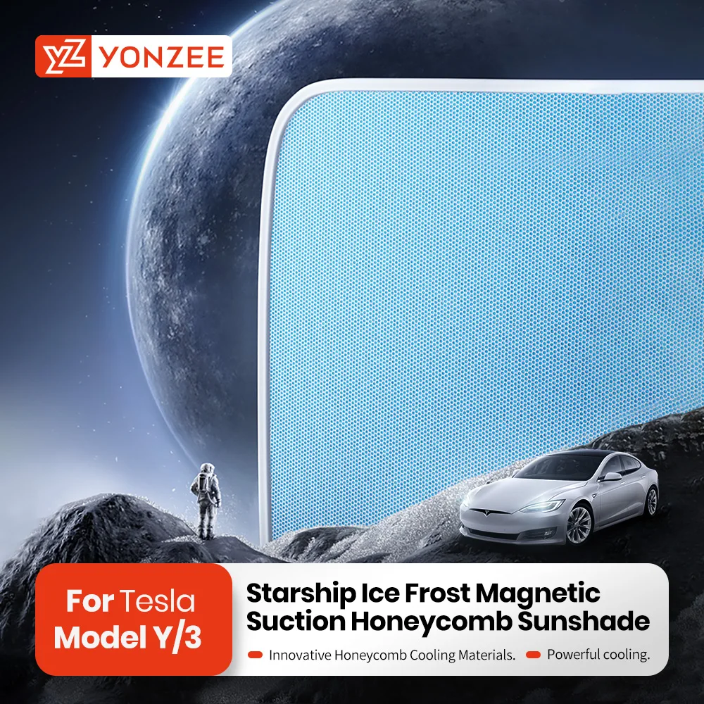 YZ Sunroof honeycomb Sunshades For Tesla Model 3 Highland 24 Model Y 2021-24 Sun Pare Glass Front Rear Skylight Accessory