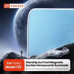 YZ For Tesla M3 Highland Model Y Juniper 2021-26 Sunroof honeycomb Sunshades Sun Pare Glass Front Rear Skylight Accessory
