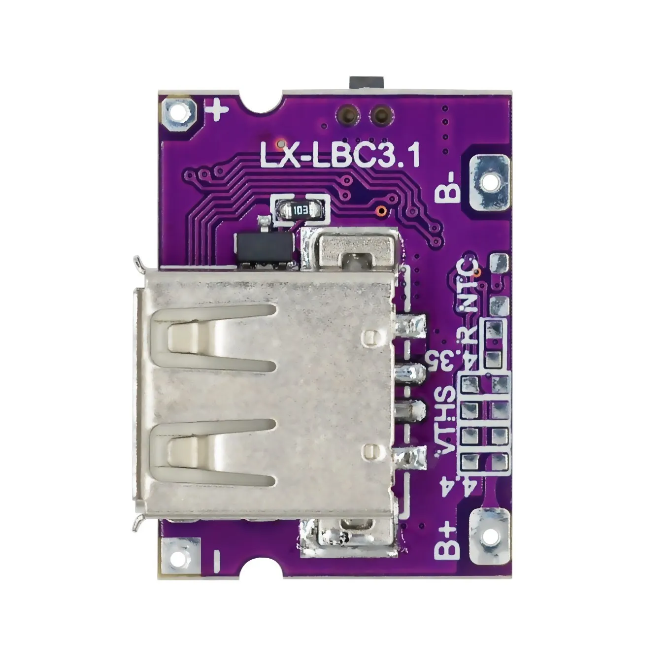 2/5/10PCS Type-C USB 5V 3.1A Boost Converter Step-Up Power Module IP5310 Mobile Power Bank Accessories With Switch LED Indicator