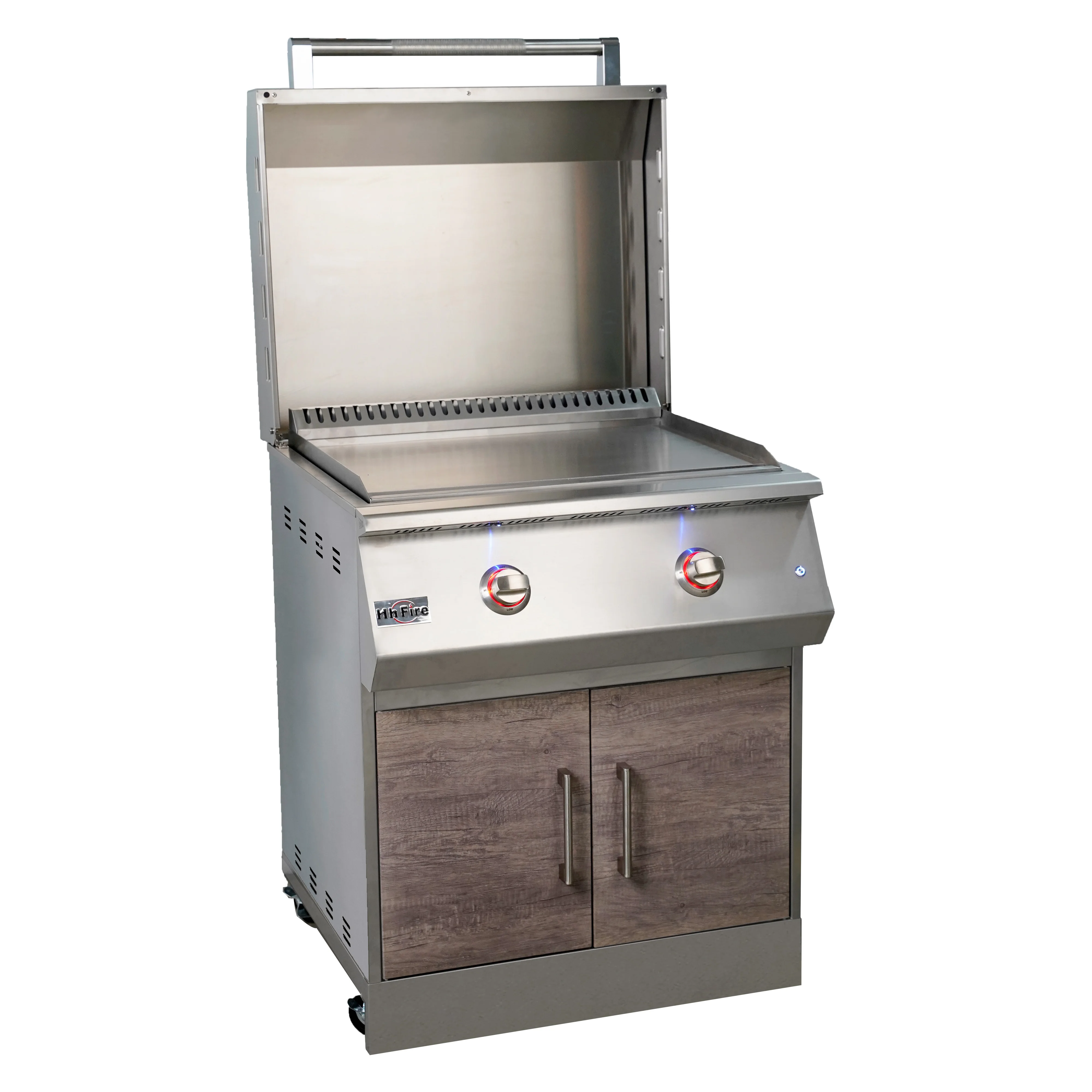 BBQ Island Outdoor Kitchen Grill Black Powder Coating Outdoor Kitchen Island