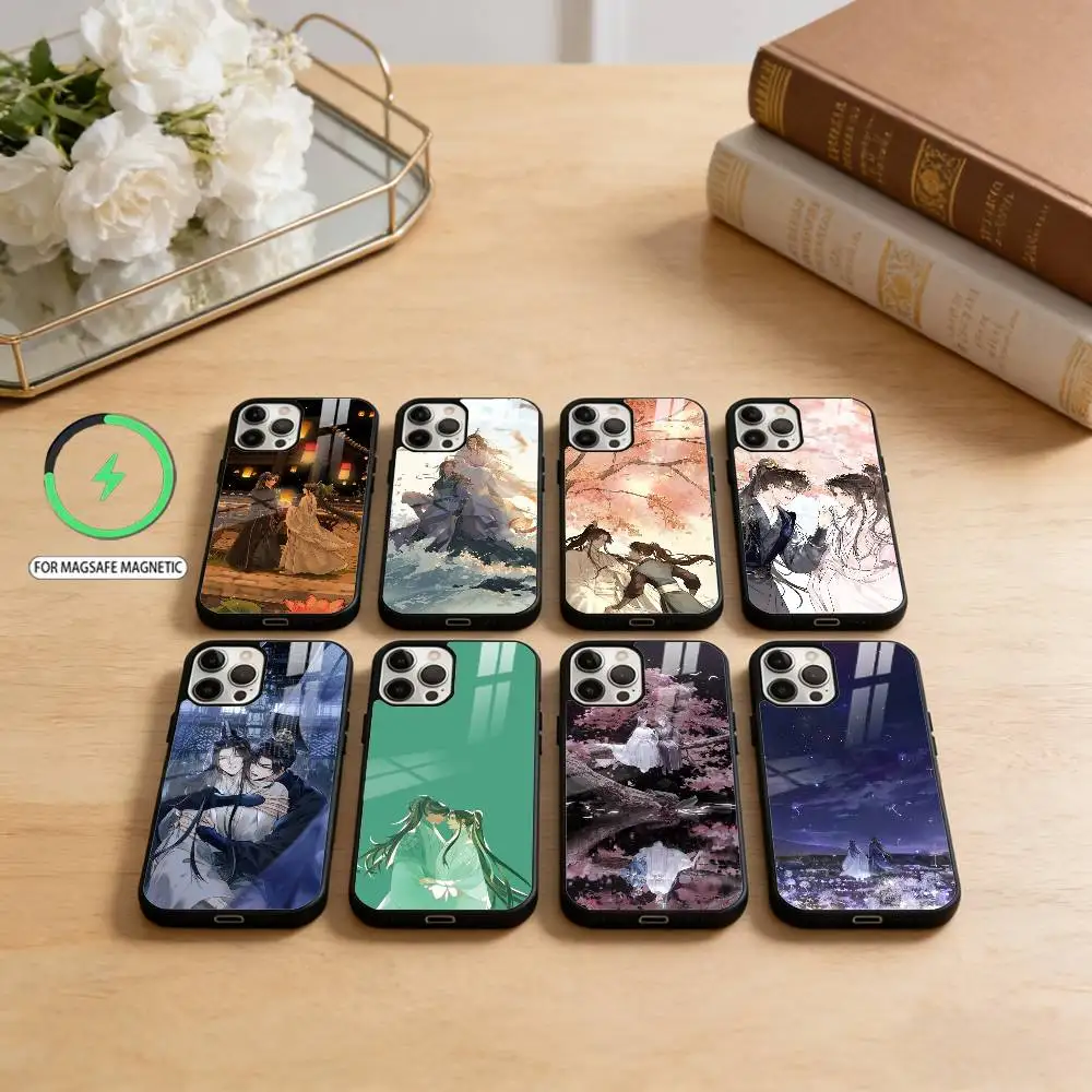 

Husky and His White Cat Shizun Phone Case For iPhone17,16,15,14,13,12,11 Plus,Pro Max Magnetic For Magsafe Wireless Charging