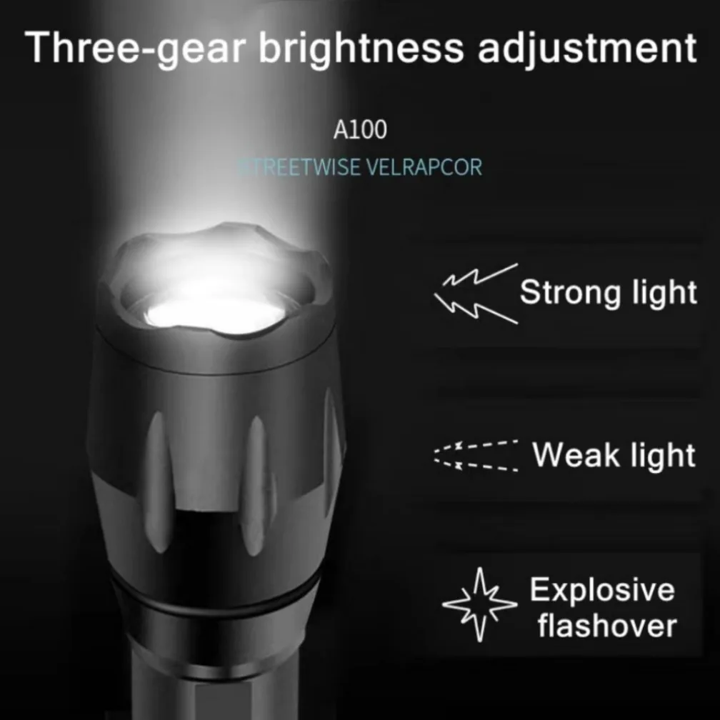 LED Flashlight 800 Lumen Portable Hard Light Flashlights Rechargeable USB 14500 Waterproof Zoom LED Flashlight Outdoor Lighting