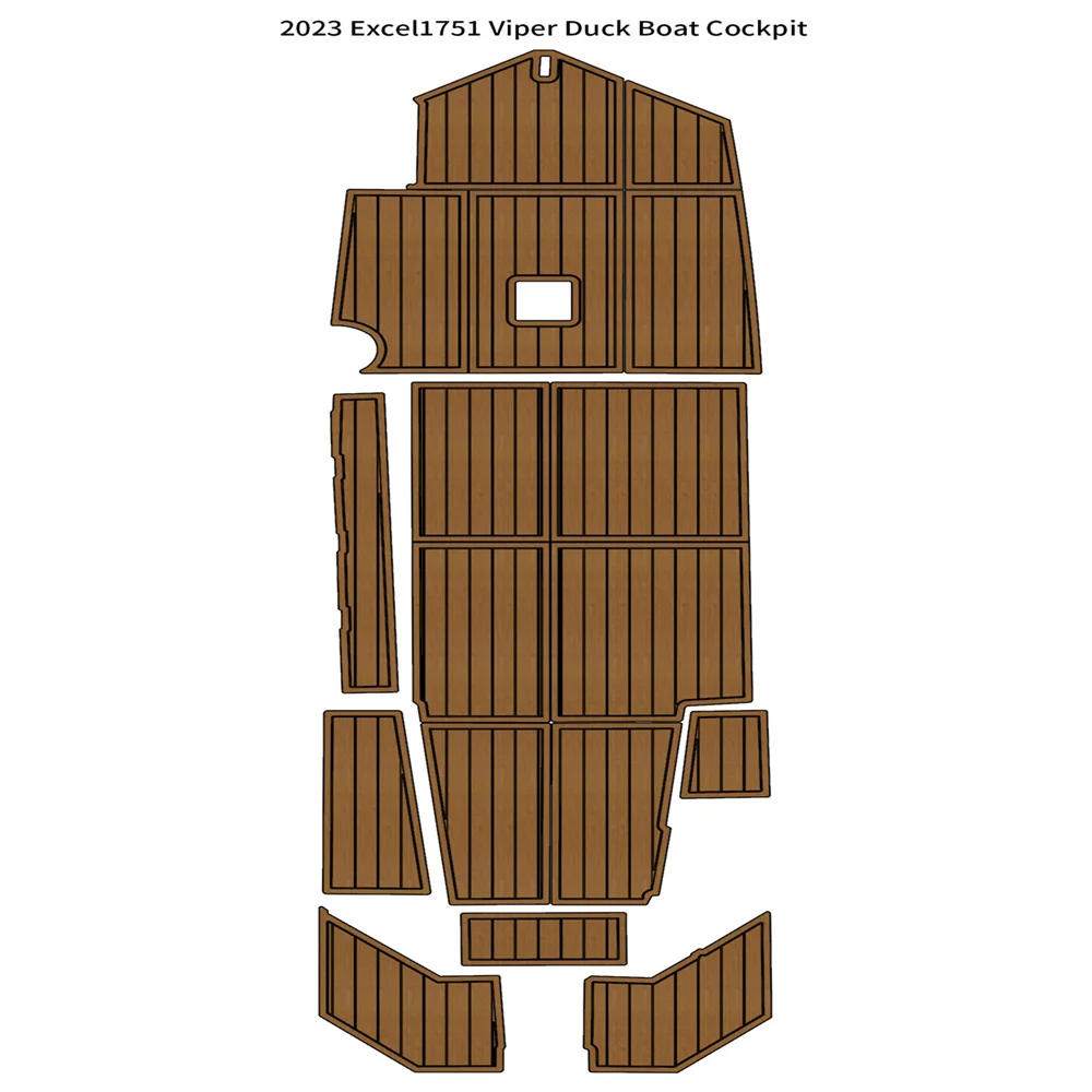 

2023 Excel 1751 Viper Duck Cockpit Pad Boat EVA Foam Faux Teak Deck Flooring Mat