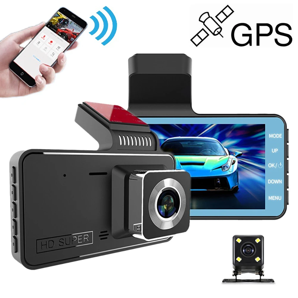 

Car DVR WiFi Full HD 1080P Dash Cam Rear View Car Camera Night Vision Drive Video Recorder Black Box Parking Monitor Dashcam GPS