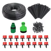 Greenhouse 5M-25M DIY Drip Irrigation System 4/7'' Hose Garden Automatic Micro Drip Irrigation Watering Kits Adjustable Dripper