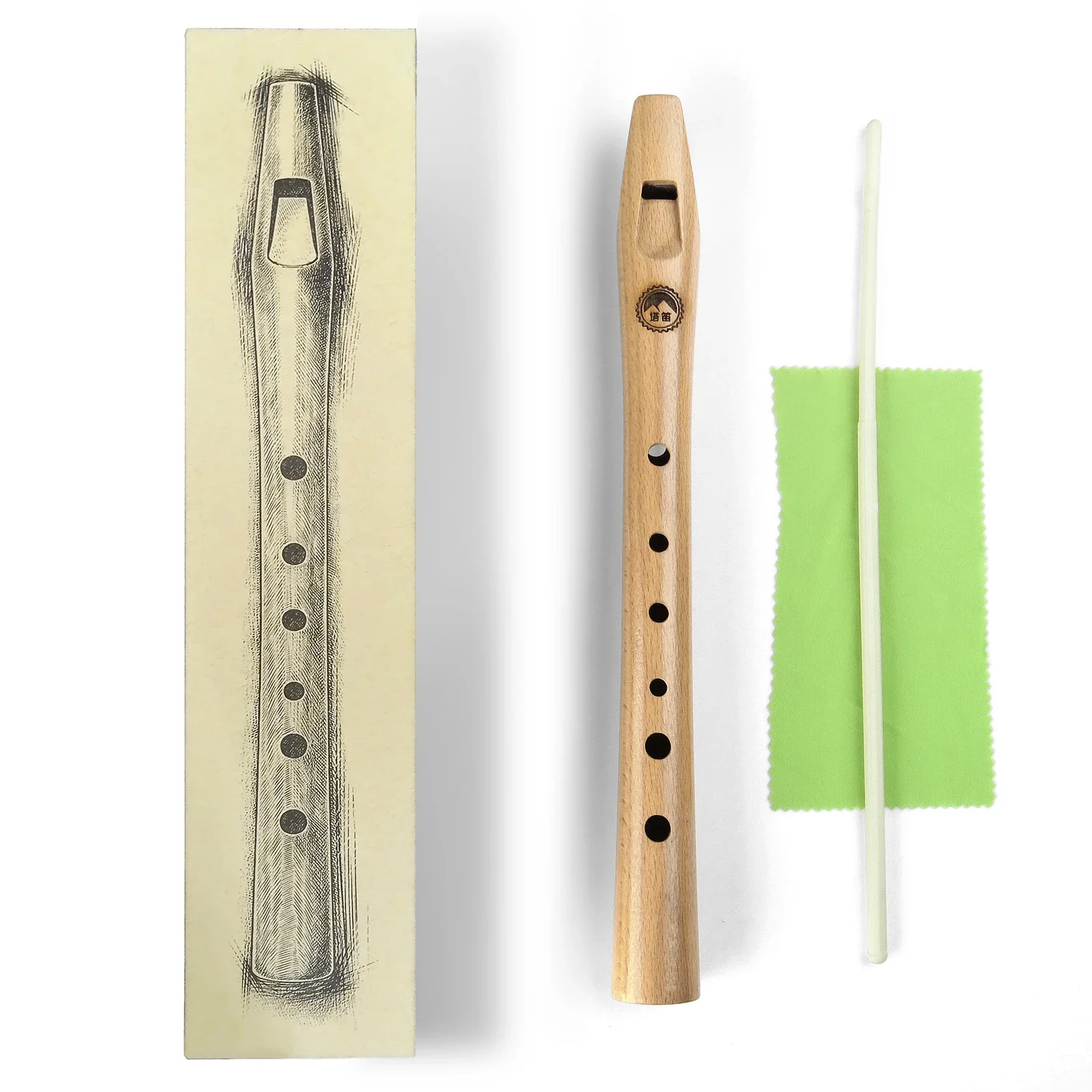 Portable Easy to Learn Handmade Quaint D Key Clarinet Vertical wooden Flute Musical Instrument Woodwind flute