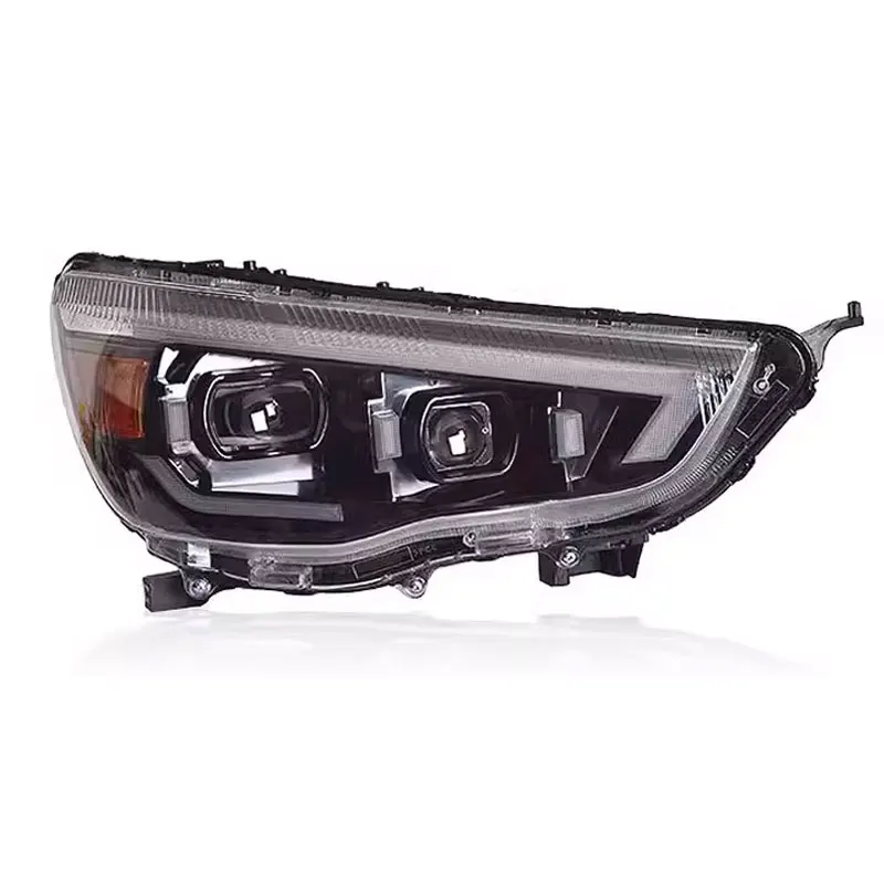 مصباح الرأس لميتسوبيشي ASX LED المصباح 2013-2019 المصابيح الأمامية ASX DRL بدوره إشارة عالية شعاع الملاك العين العارض عدسة #5