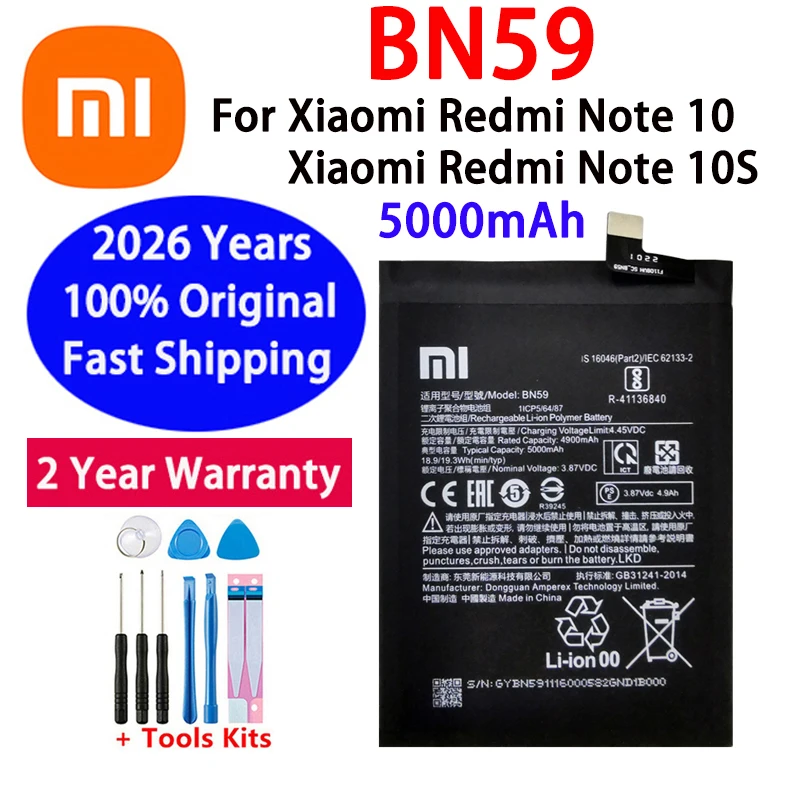 Oryginalna bateria BM4J BN46 BN5A BN53 BN54 BN55 BN59 BN62 do Xiaomi Redmi Note 7 9T 10X POCO M3 8 8T 9 9S 10 10S pro Baterie