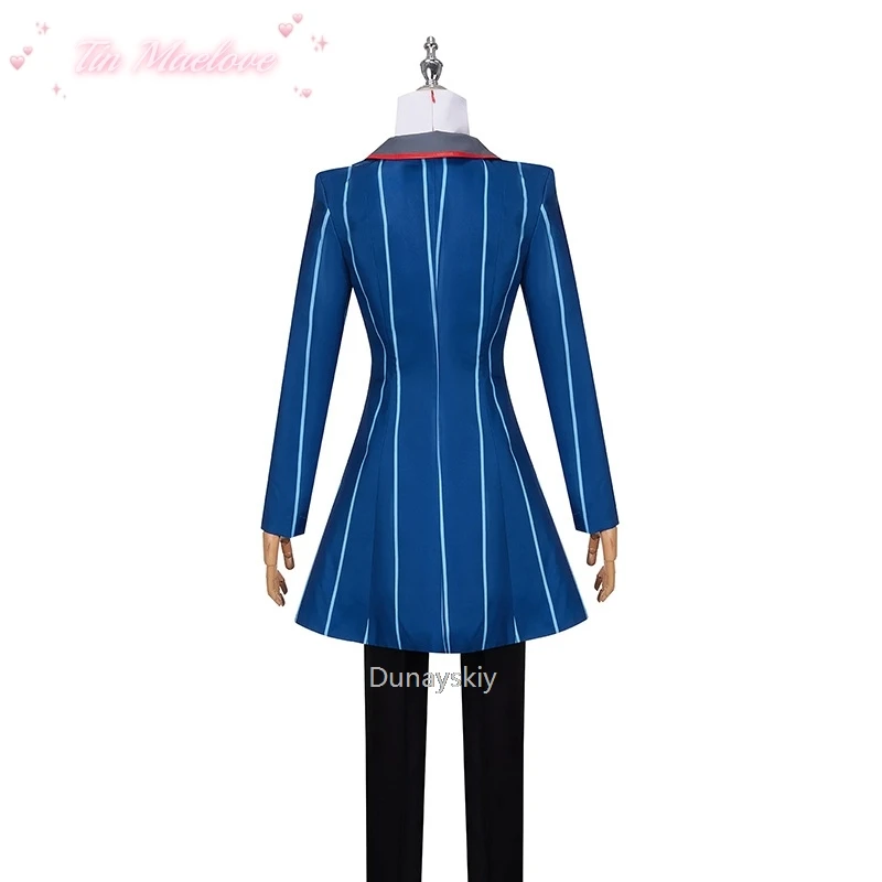 Hazbin Kostüm Cosplay Hotel Vox Cosplay Uniform Anzug Outfit Männer Halloween Karneval Weihnachten blau rot Anzug Rollenspiel Cosplay