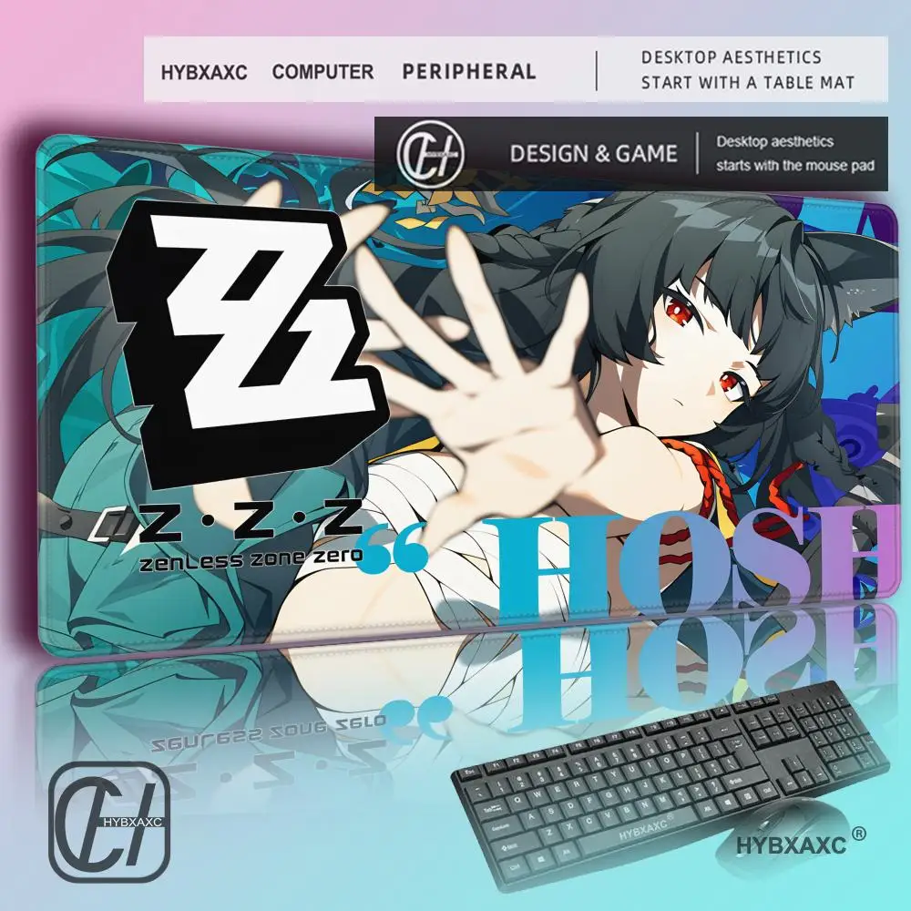 

HYBXAXC Zenless Zone Zero Von Lycaon Mouse Pad ZZZ Gaming Mousepad Nicole Ellen Zhu Yuan Hoshimi Miyabi Soldier 11 MousePad
