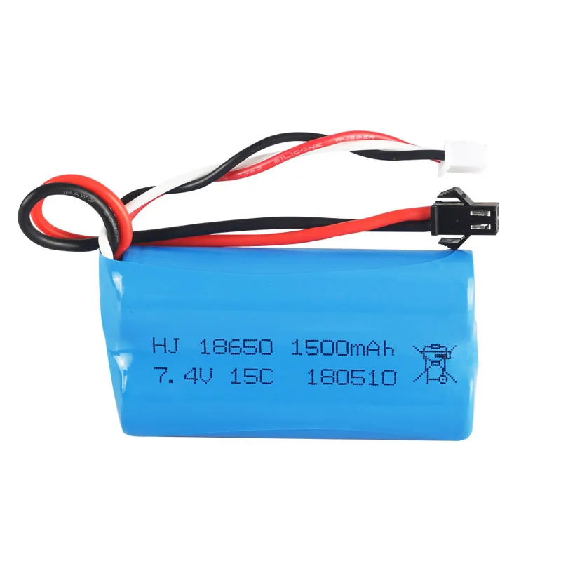 7.4V 1500mAh Lipo Battery Spare Part for RC Drone UDI U12A Syma Helicopter S033G S33 RC Boat Q1 Skytech H101 Battery Part