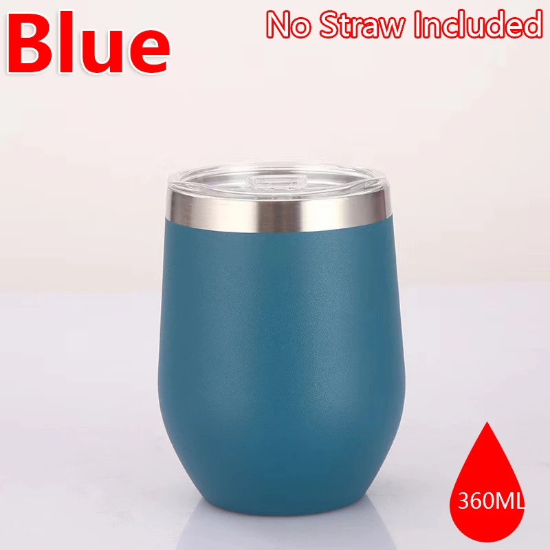 NONE 360 ml Edelstahl-Eierschalen-Weinbecher, doppelwandiger, vakuumisolierter Becher für Kaffee, Tee, Büro, Zuhause, Reisen 9