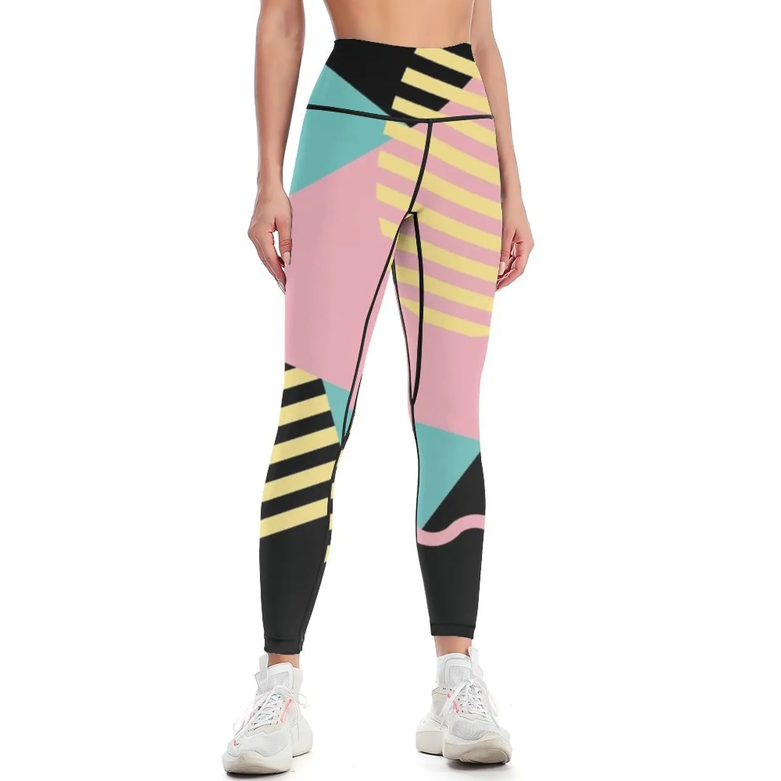 

Memphis Pattern 26 - Retro 90s / 80s Leggings sport pants for fitness Women sports gym wear Womens Leggings