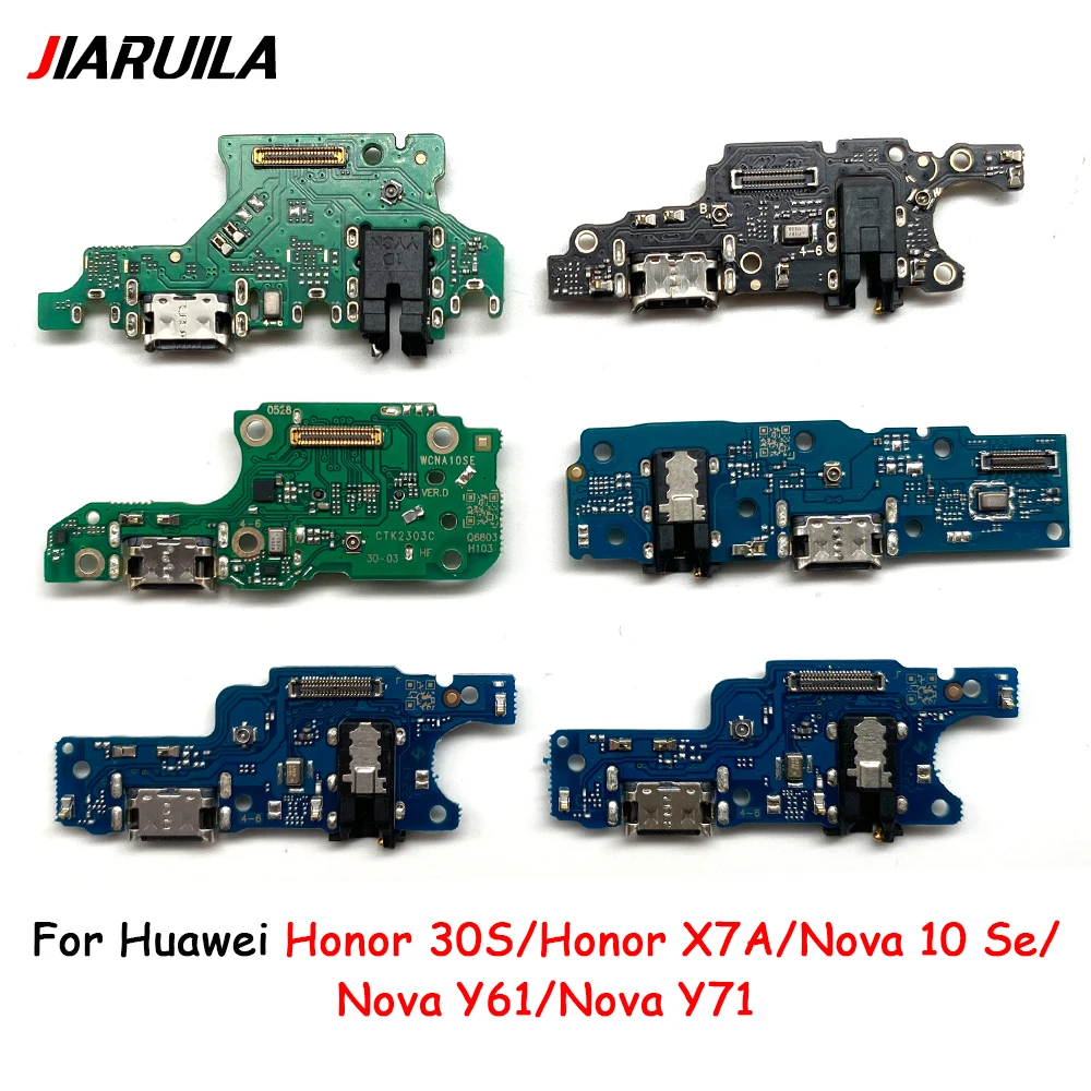 

10 шт. для Huawei Honor 30S X7A Nova 10 Se Y61 Y71, USB-разъем для зарядного устройства, док-станция для зарядки, гибкий кабель, запасные части