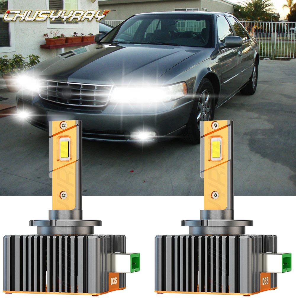 CHUSYYRAY Car Lights Compatible For Cadillac XTS 2013-2017-2X D3S Front HID Xenon Headlight Bulb High Low Beam Car accsesories