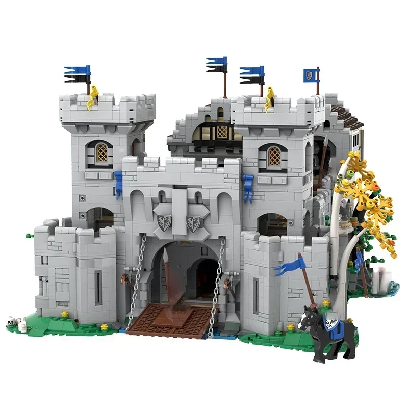 Modelo de fortaleza militar, bloques de construcción Moc, tecnología de Castillo de Caballero, bloques modulares, regalos, juguetes de Navidad, conjuntos DIY de montaje