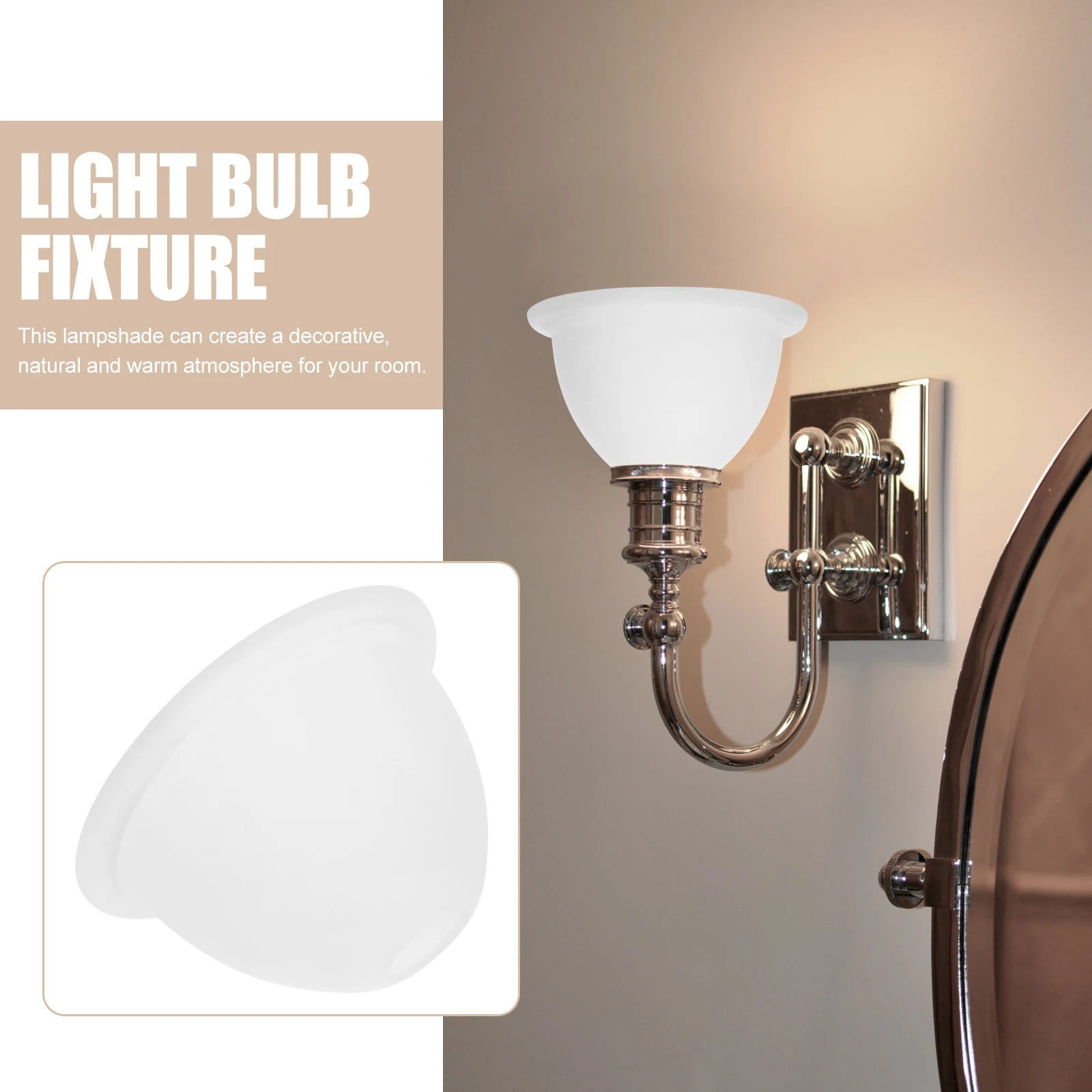 

E27 Glass Lampshade Replacement Decorative Pendant Light Cover Unique Shape Smooth Surface Living Room Bedroom