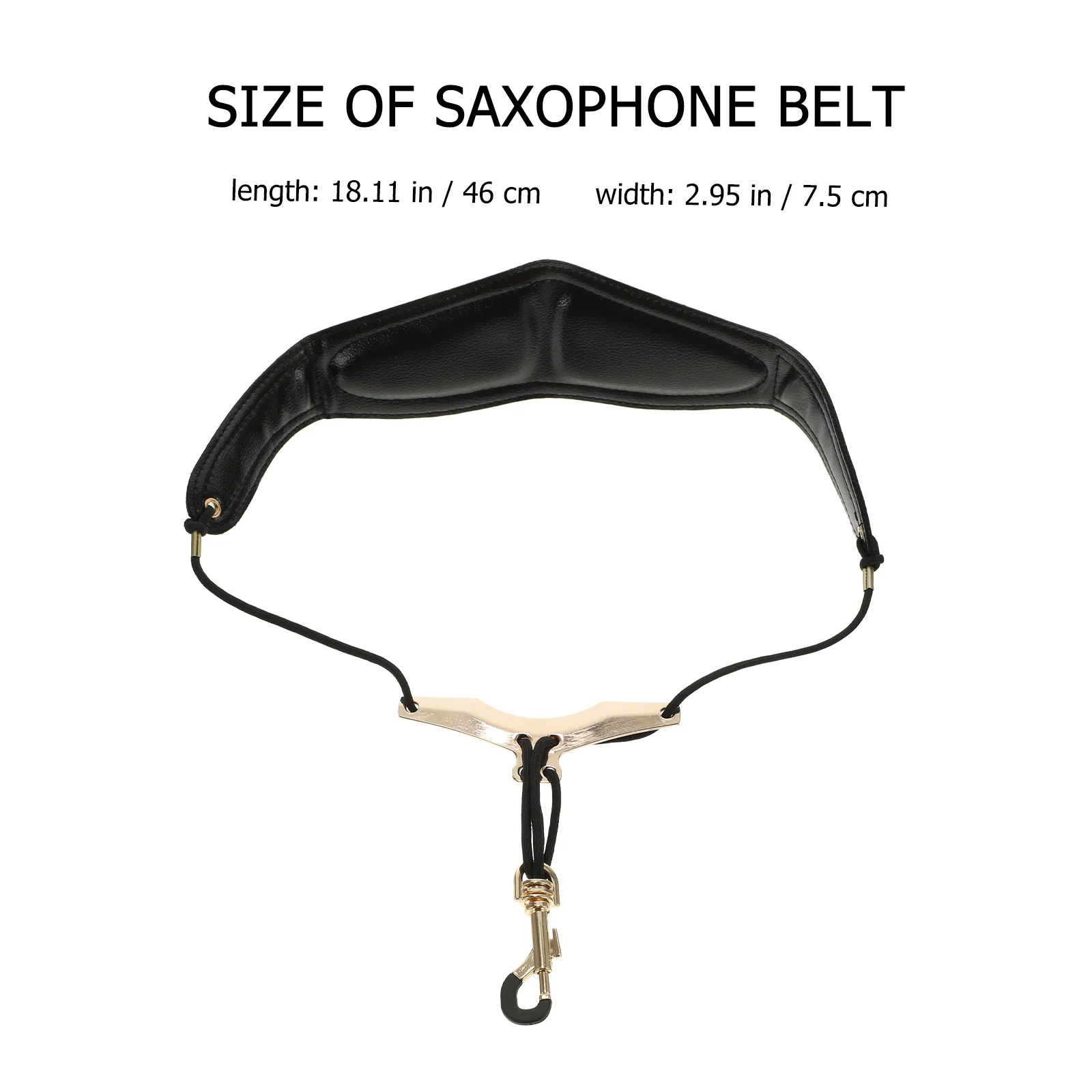 Soprano Saxophone Neck Strap Lanyard Straps Lengthened Shoulder Black Child