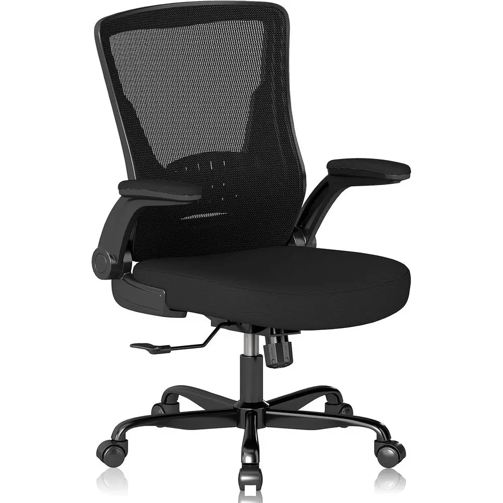 Ergonomic Oice Chair, Comy Mesh Desk Chair with lip-up Armrests | 300lbs Heavy Duty Computer Chair, 360° Rolling Caster, Breatha
