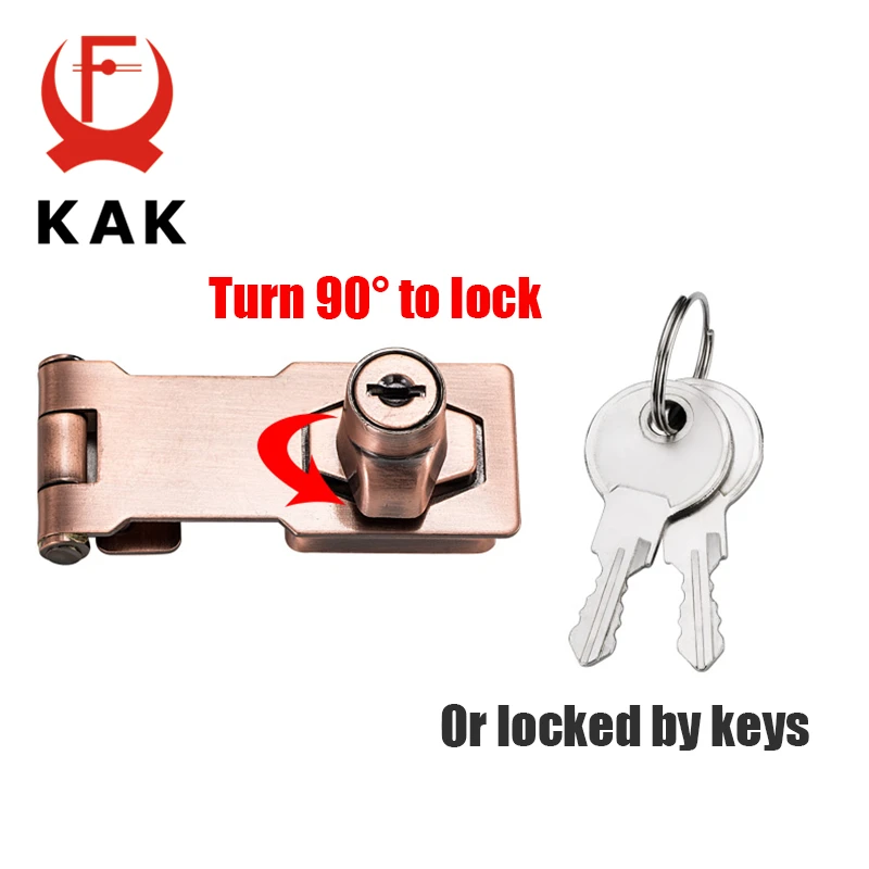 KAK 2.5-4 بوصة لكمة خالية غلق بمشبك مزلاج مع قفل باب من سبائك الزنك قفل أقفال أدراج صندوق البريد خزانة مكتب خزانة قفل الأمان #6