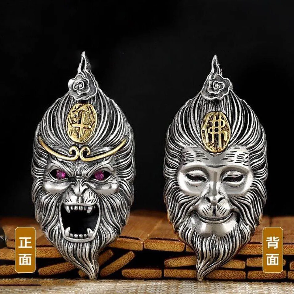 

Fight to defeat Buddha necklace men and women Black myth Sun Wukong game pendant personality overbearing retro hanging ornaments