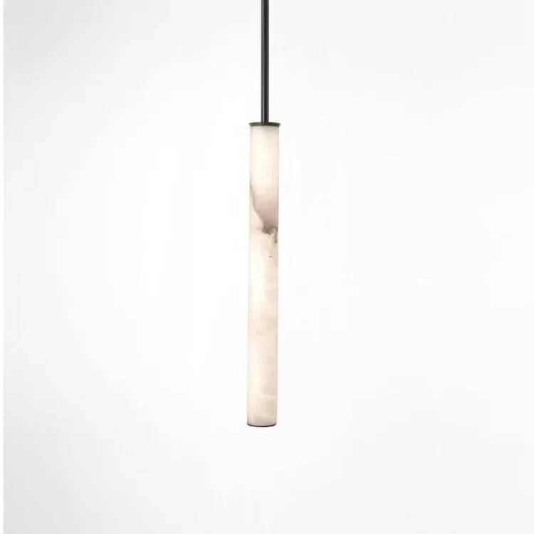 Light Luxury Marble Pendant Light, Modern Minimalist Living Room, Dining Room, Bedroom, Bedside Lamp, Duplex Long Pendant Light